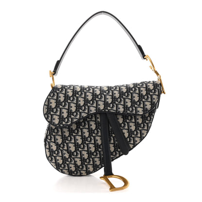 Christian Dior Oblique Saddle Bag Blue 1 of 11