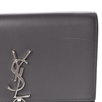 Saint Laurent Smooth Calfskin Classic Monogram Kate Tassel Chain Wallet Asphalt 9 of 10