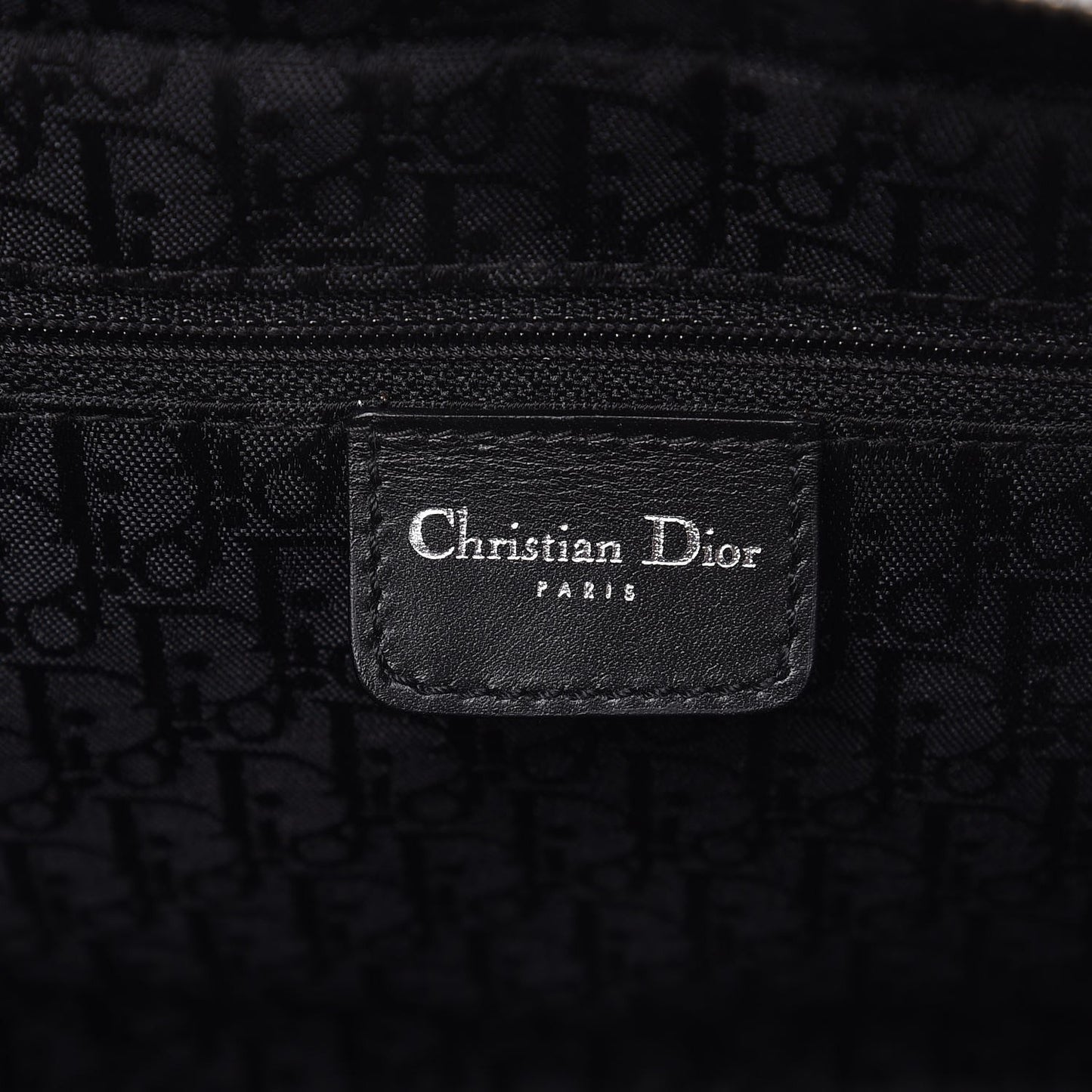 Calfskin Cannage Stitched Large East West Lady Dior White