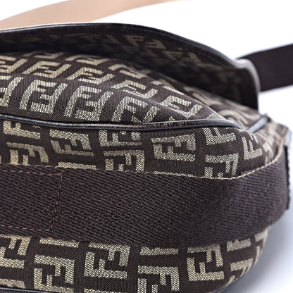 Fendi Zucchino Vitello Flap Messenger Satchel Testa di Moro Beige 12 of 14