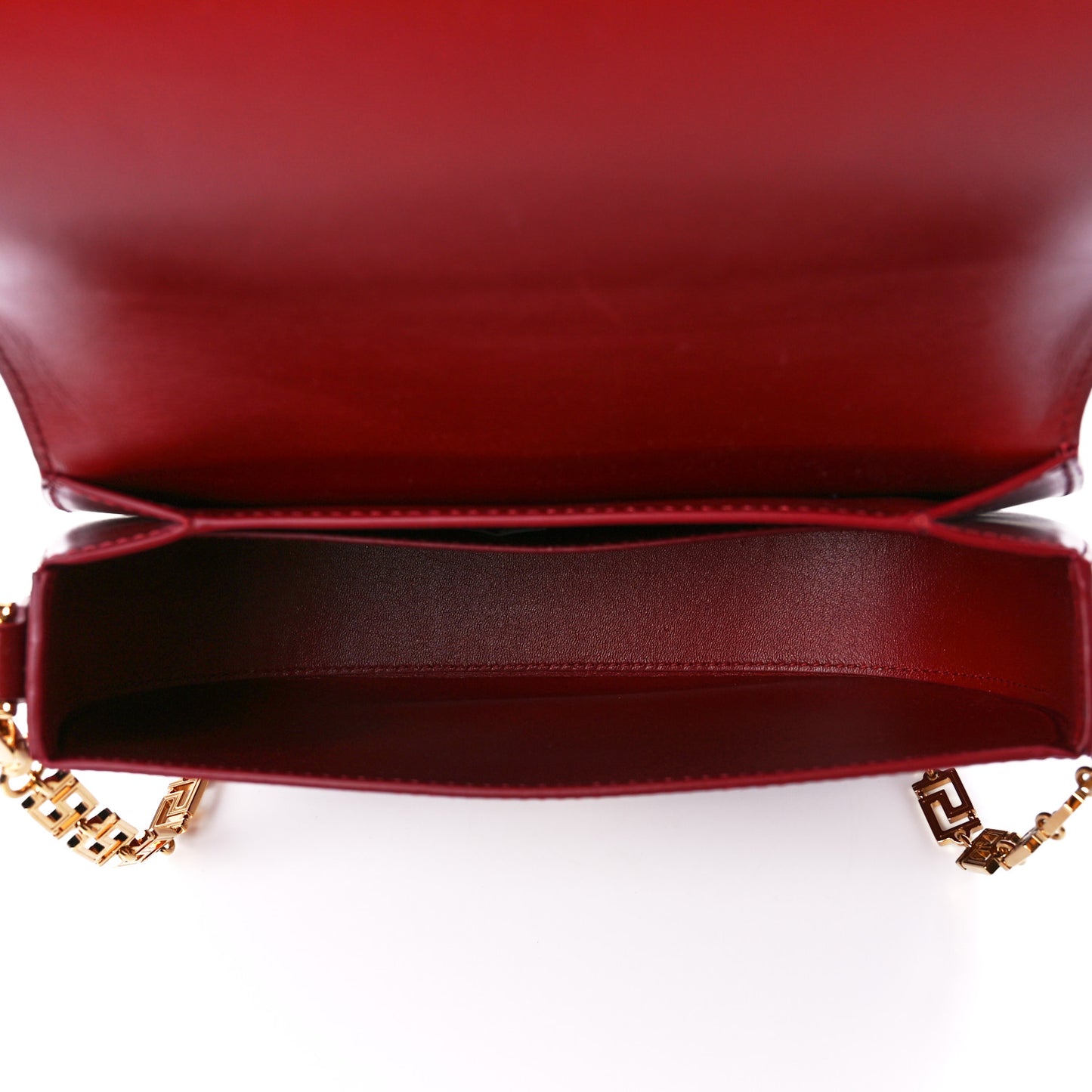 Calfskin Large Greca Goddess Shoulder Bag Red