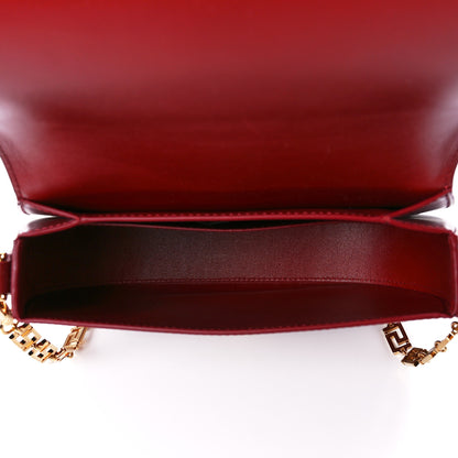 Versace Calfskin Large Greca Goddess Shoulder Bag Red 5 of 12