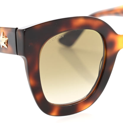 Gucci Round Frame Star Sunglasses GG0208S Tortoise 7 of 8