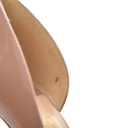 Christian Louboutin Patent Iriza 100 Pumps 39.5 Nude 7 of 9