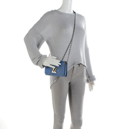 Louis Vuitton Epi Twist Chain Wallet Denim Light 2 of 7
