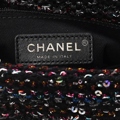 Chanel Tweed Sequin Mini Coco Handle Flap Black 7 of 12