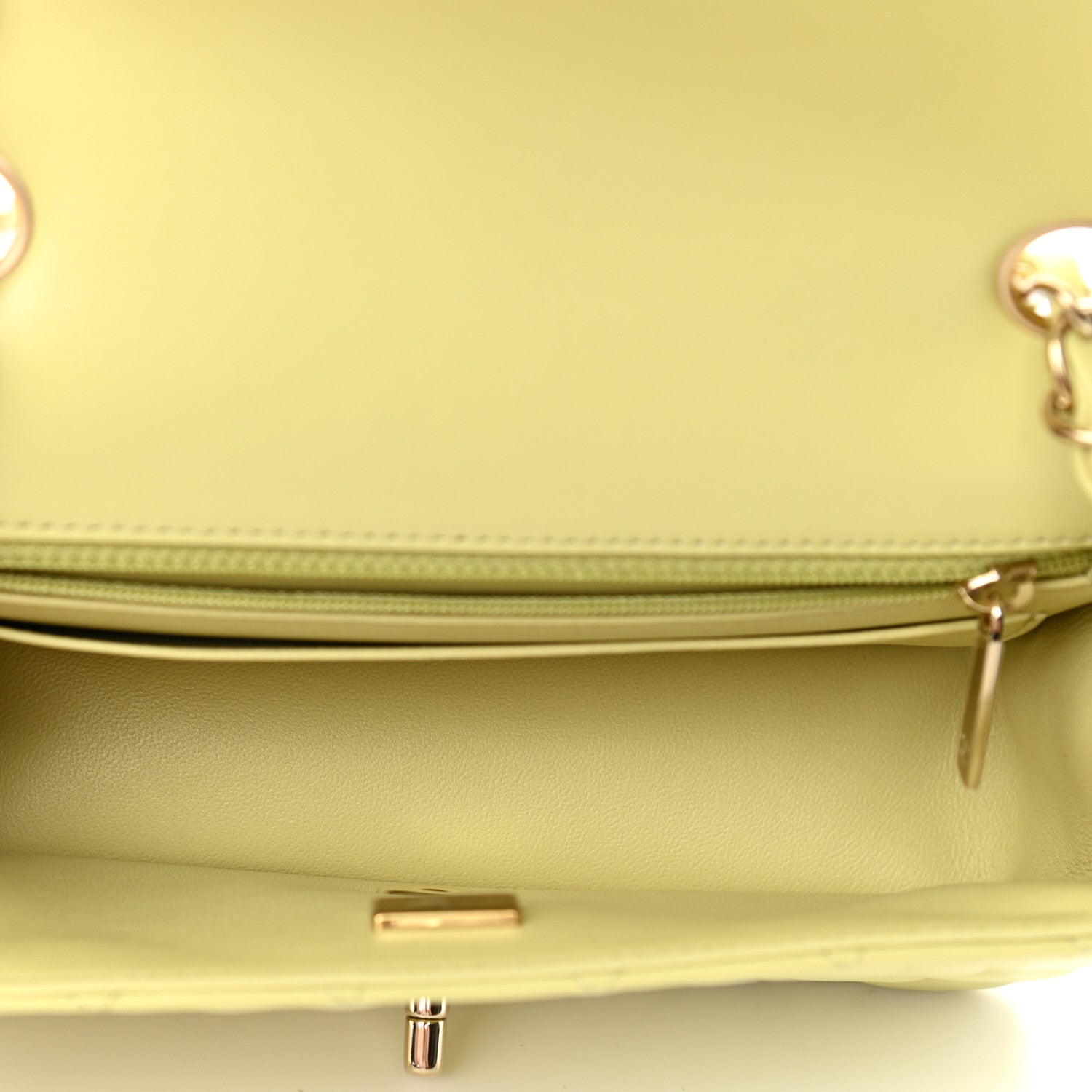 Chanel Lambskin Quilted Mini Rectangular Flap Light Green 5 of 13