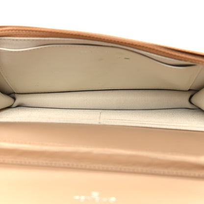 Chanel Grained Calfskin Diamond Stitched Wallet On Chain WOC Beige White 5 of 12