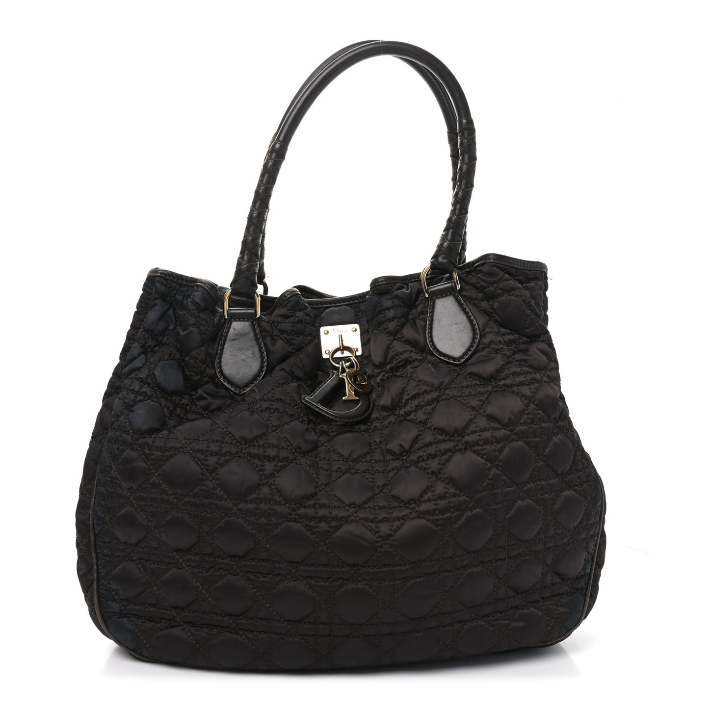 Nylon Cannage Medium Lovely Tote Brown