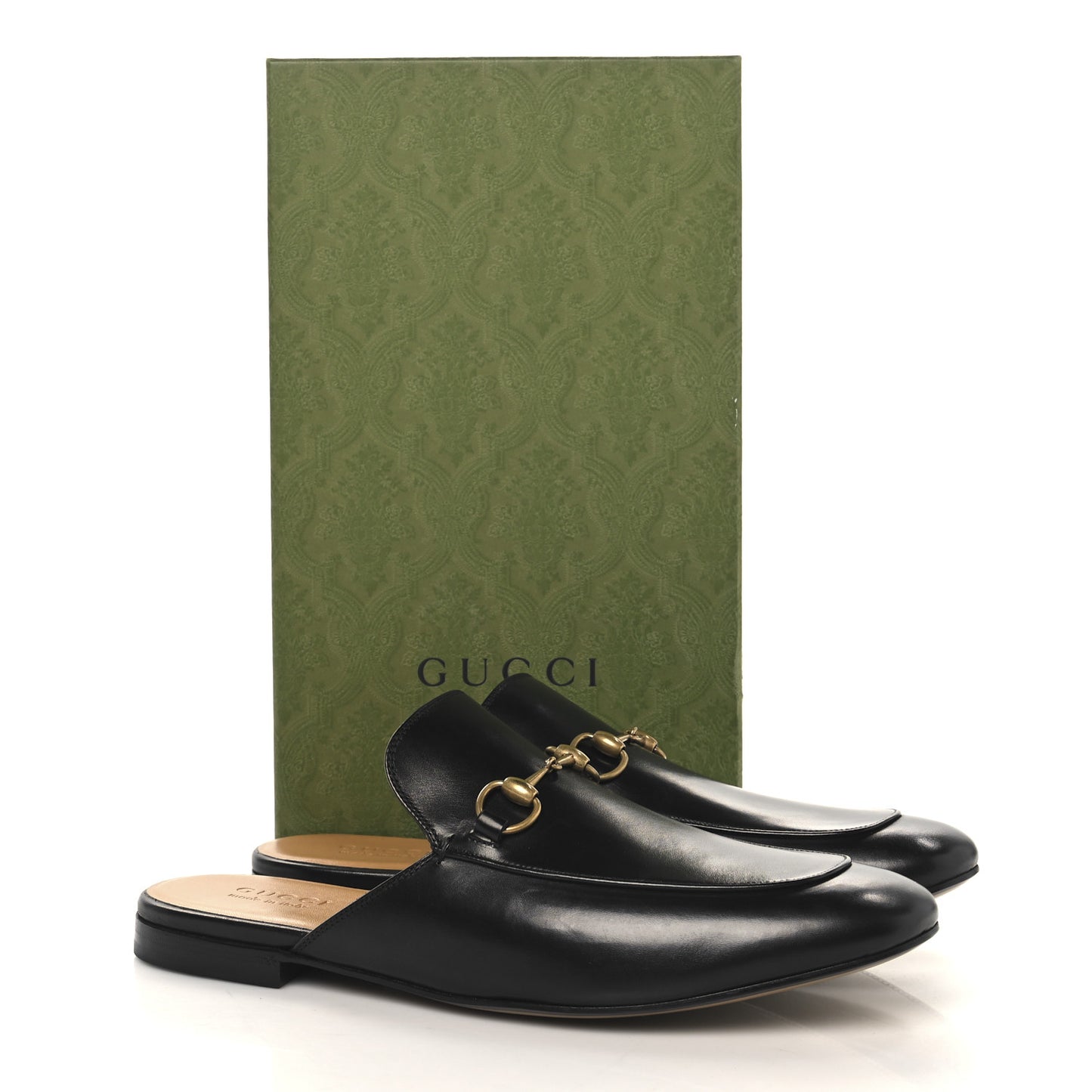 Calfskin Mens Princetown Slippers 11 Black