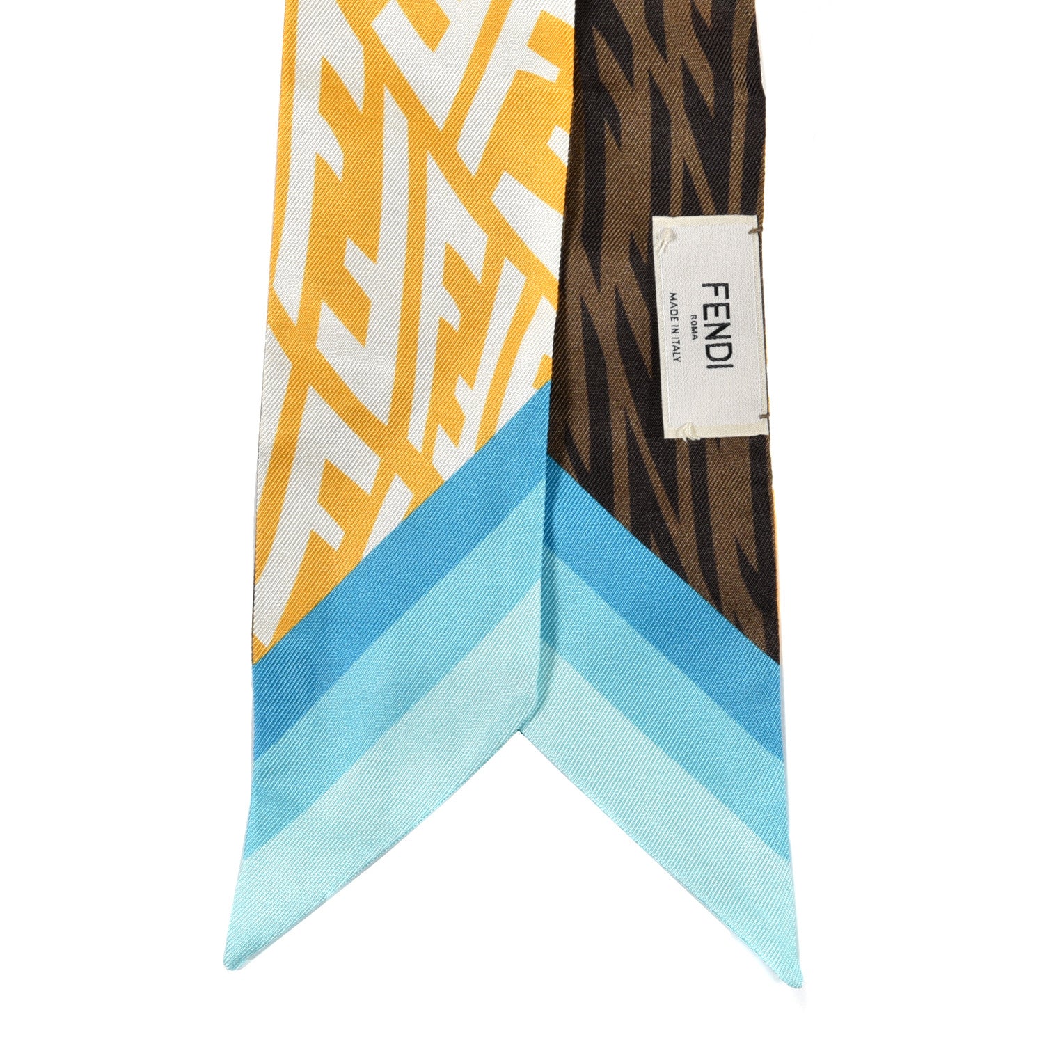 Fendi X SARAH COLEMAN Silk FF Vertigo Wrappy Scarf Multicolor 2 of 3
