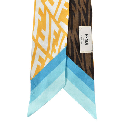 Fendi X SARAH COLEMAN Silk FF Vertigo Wrappy Scarf Multicolor 2 of 3