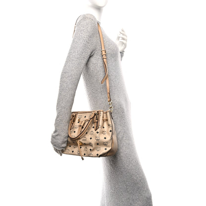MCM Visetos Medium Drawstring Shopper Beige 2 of 10