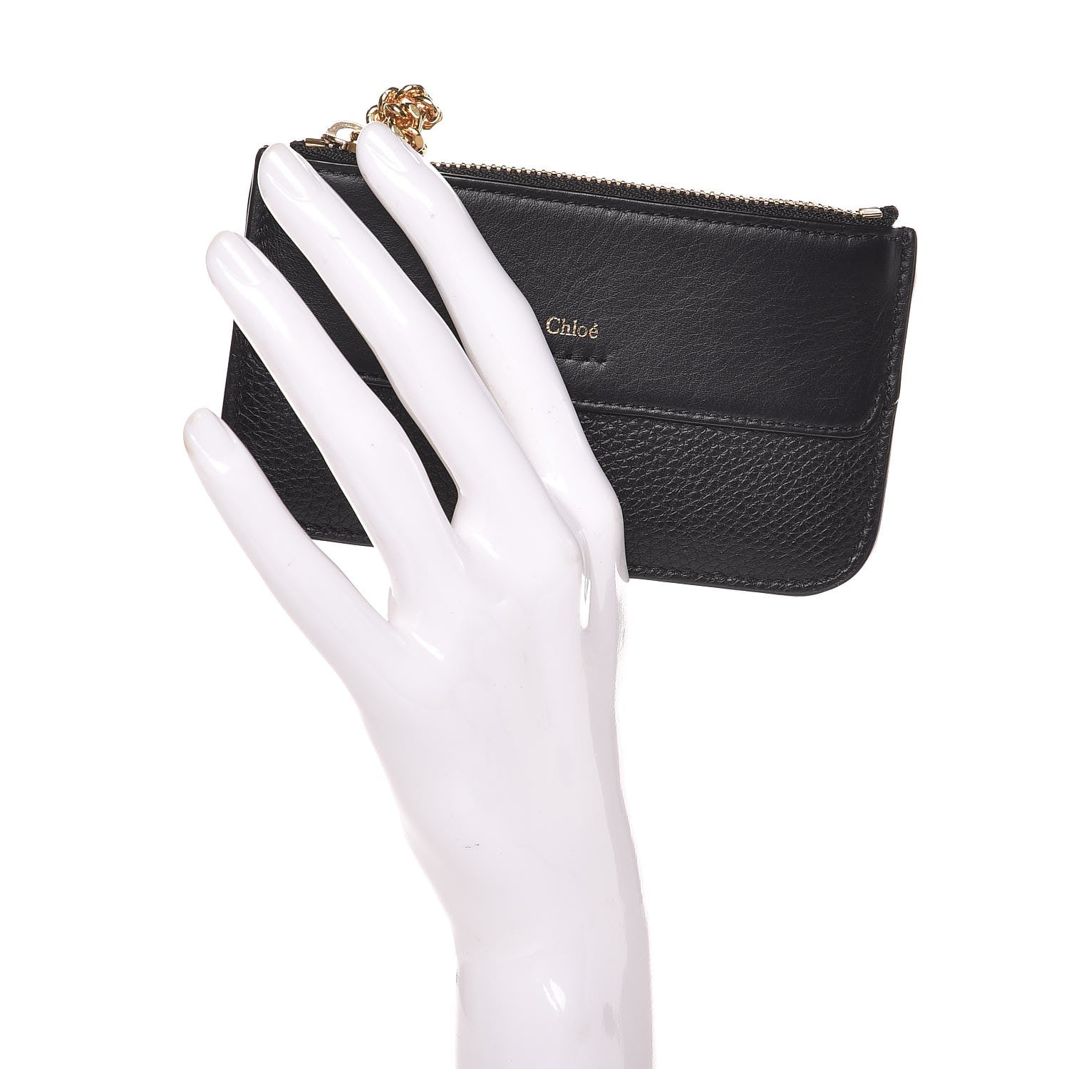 Chloe Grained Calfskin Drew Card Holder Black 2 of 6