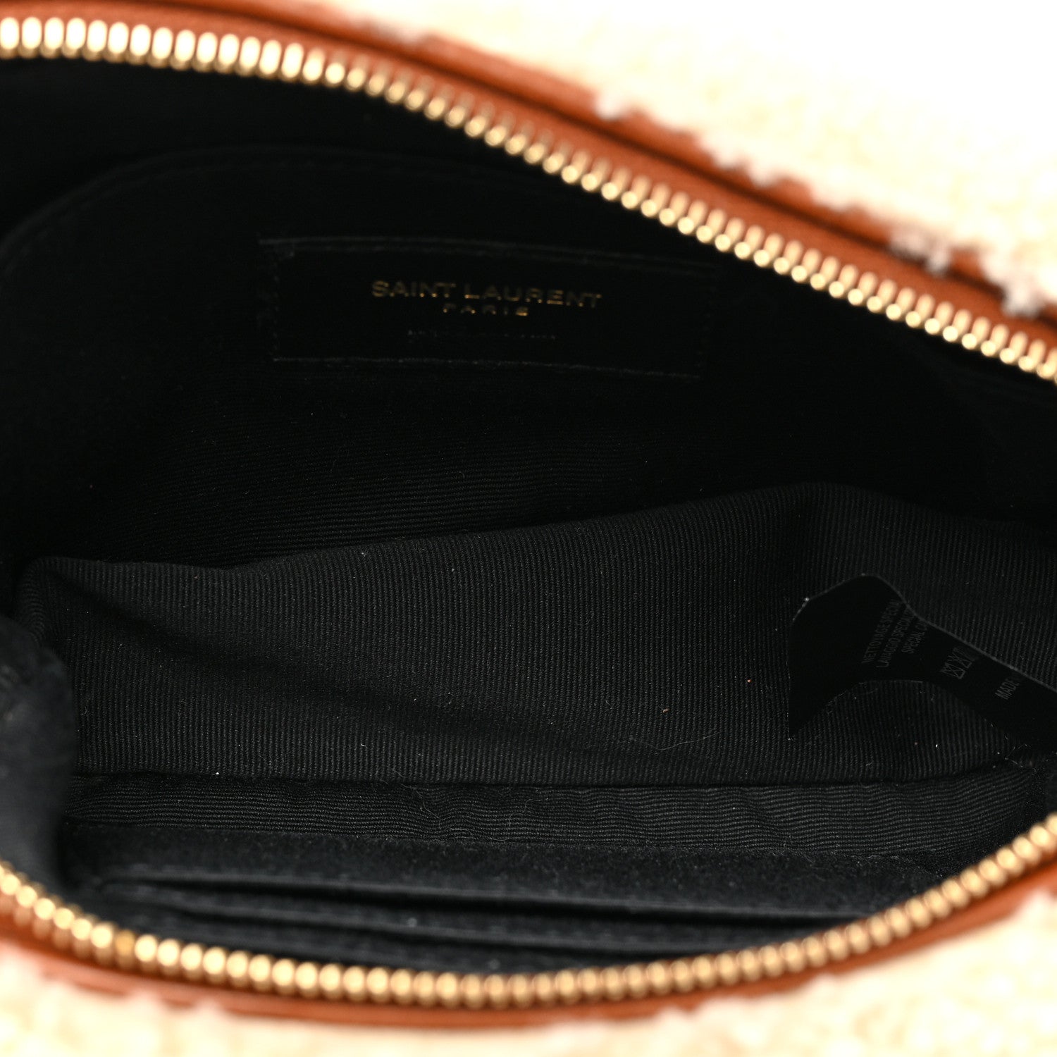 Saint Laurent Shearling Monogram Lou Belt Bag Beige 5 of 9