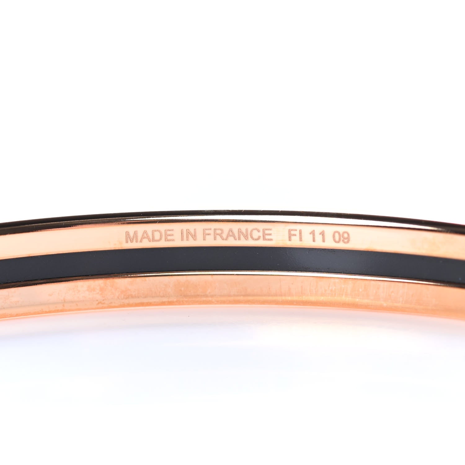 Hermes Enamel Printed Extra Narrow Printed Bracelet 65 Pink 5 of 6