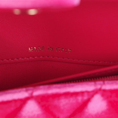Chanel Velvet Quilted Clutch Wallet Pink 8 of 9