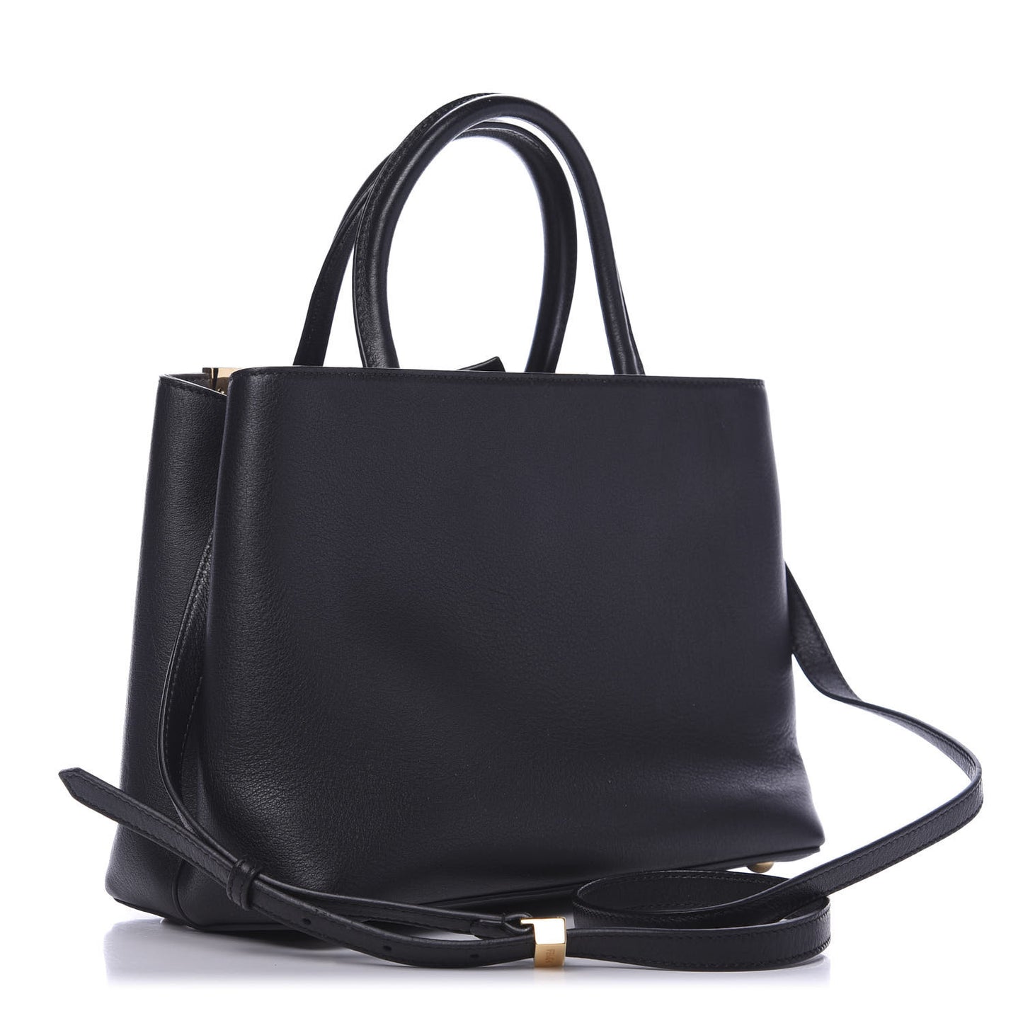 Vitello Dolce Century Petite 2Jours Tote Black Carbone