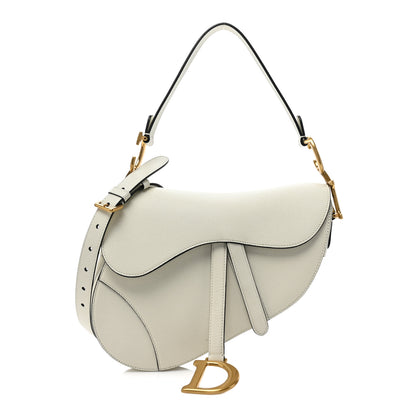 Christian Dior Grained Calfskin Saddle Bag With Strap Latte 1 of 13