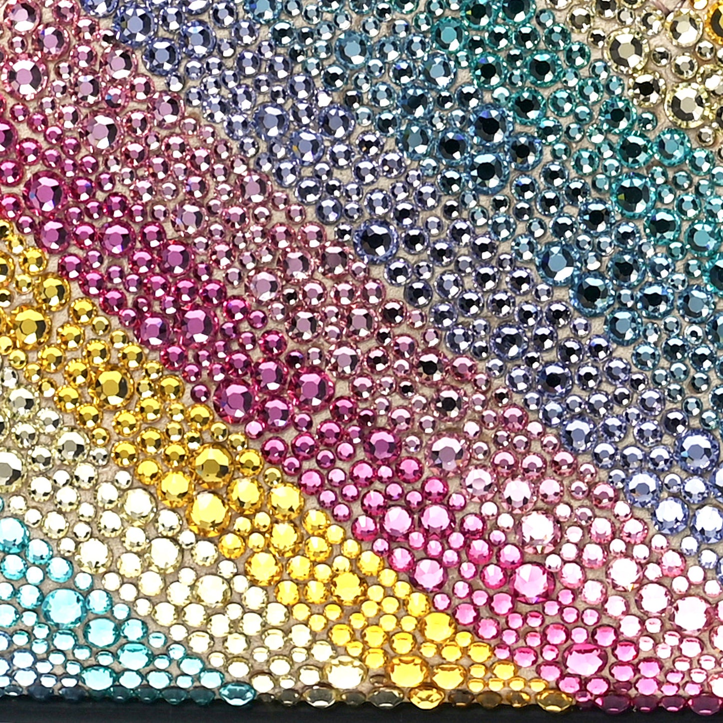 Calfskin Crystal Nano Paloma Rainbow