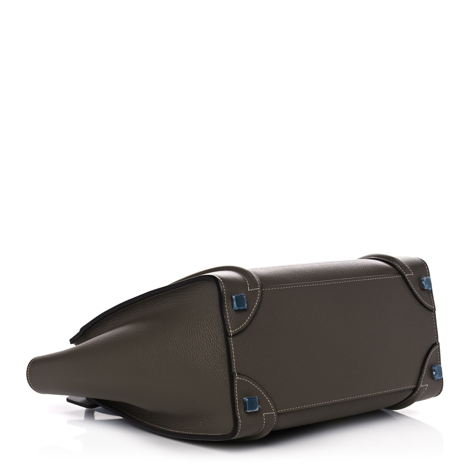 Celine Drummed Calfskin Micro Luggage Souris 4 of 10