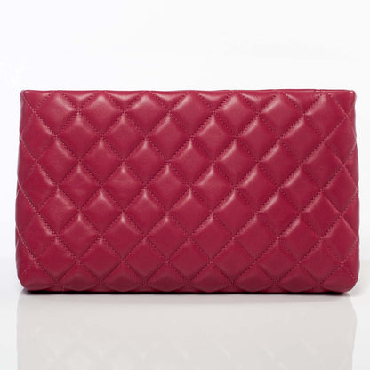 Chanel Lambskin Quilted Clutch Fuchsia 1 of 7