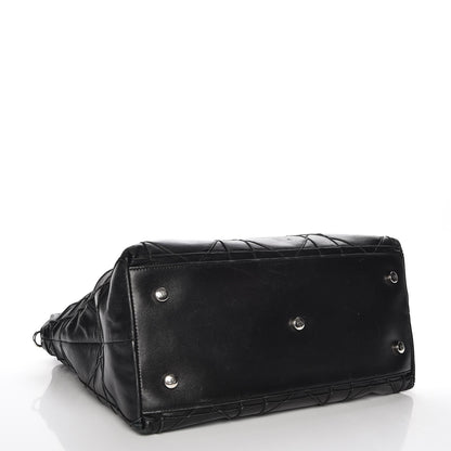 Christian Dior Lambskin Cannage Medium Granville Tote Black 4 of 7