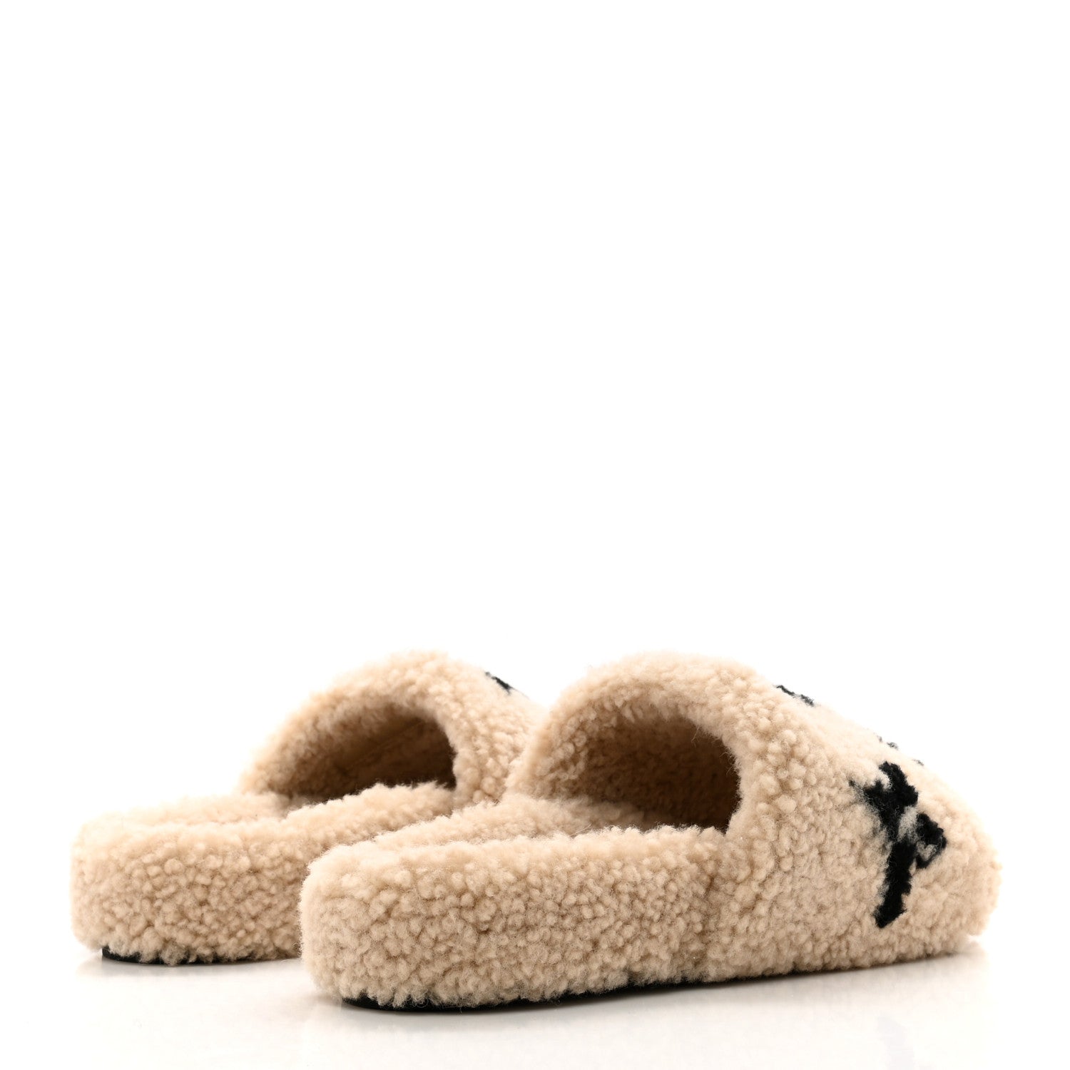 Louis Vuitton Shearling Bom Dia Flate Mules 38 Beige 4 of 9