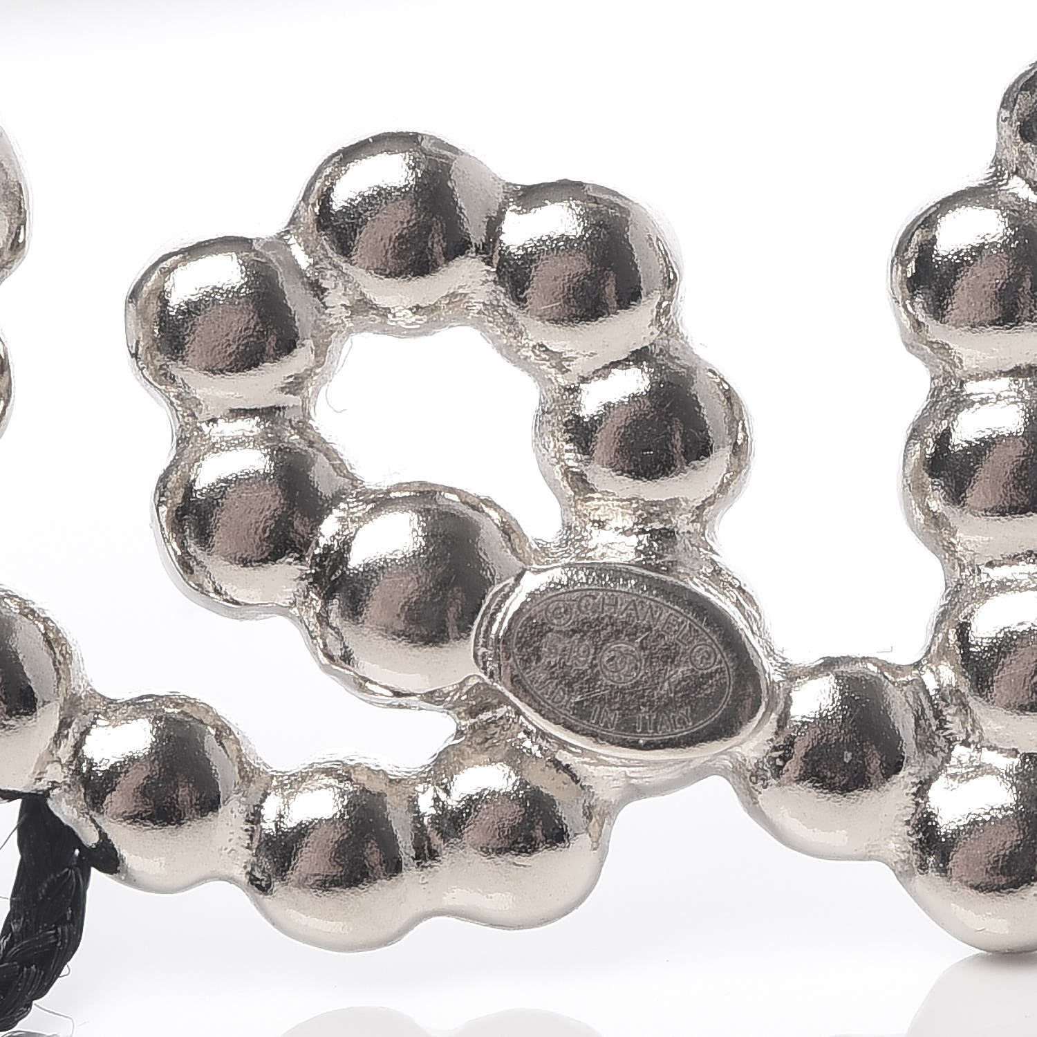 Chanel Metal Glass Swirling Pearls Brooch Pin Gold 4 of 4