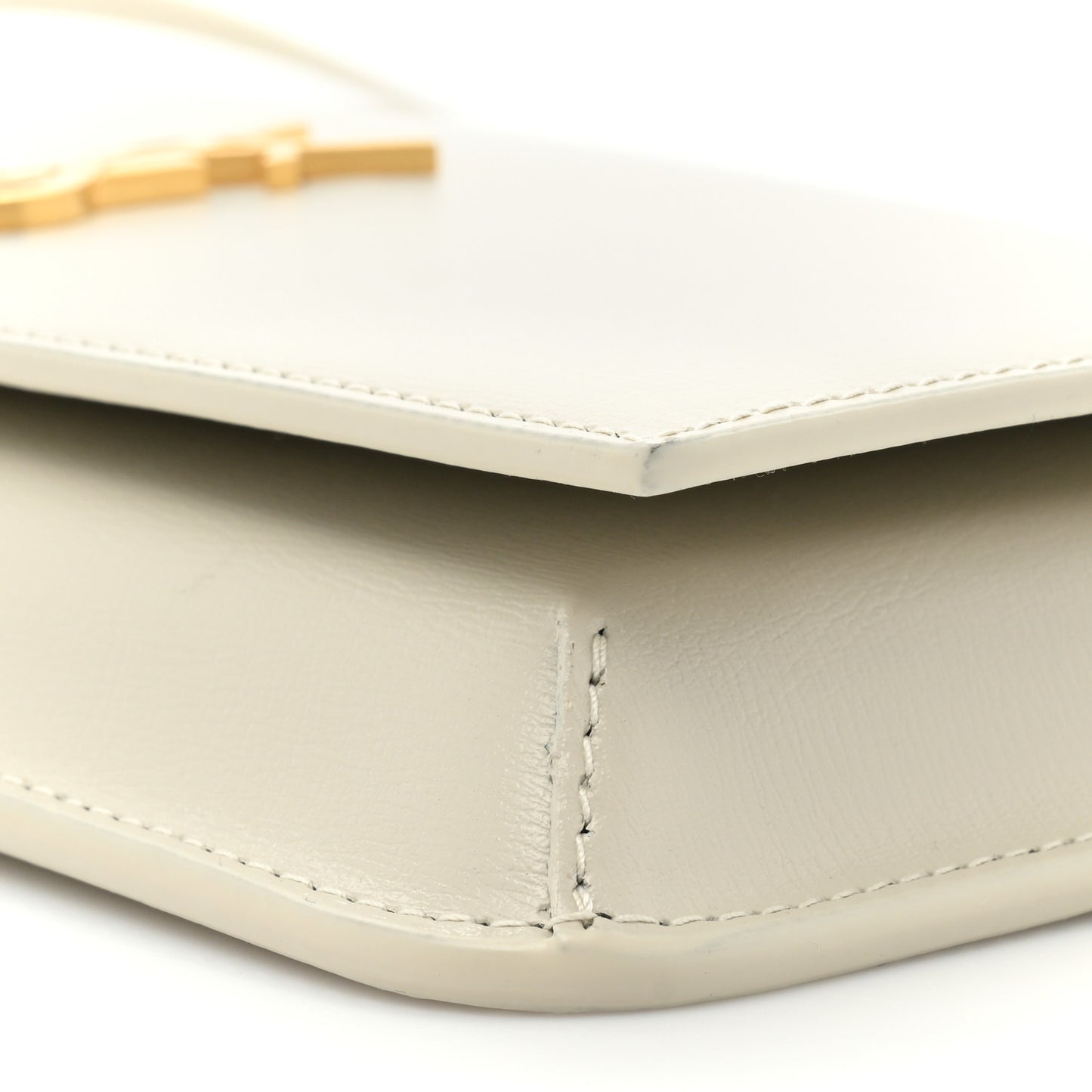 Smooth Calfskin Monogram Phone Holder Crossbody Blanc Vintage