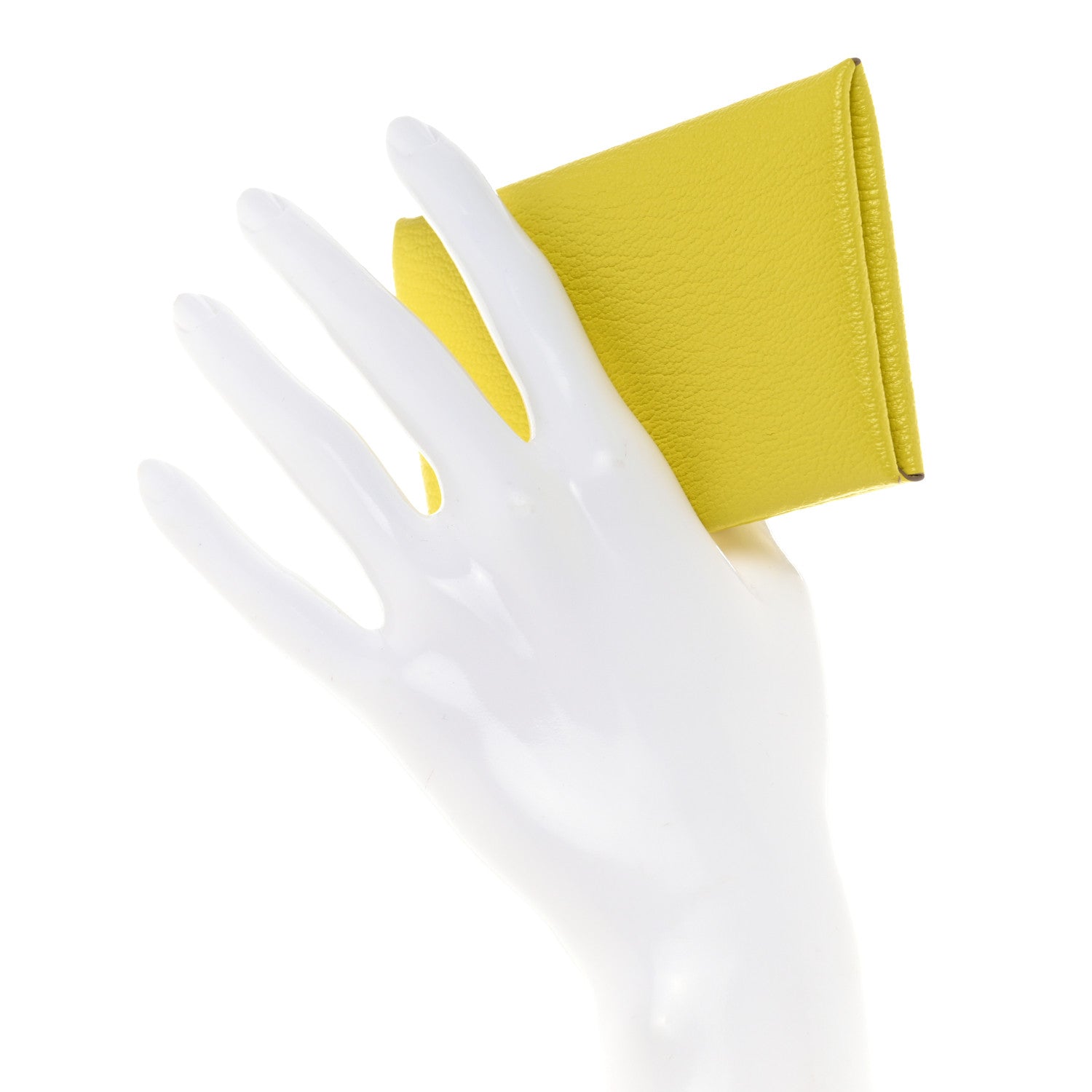 Hermes Chevre Mysore Calvi Card Case Lime 2 of 8