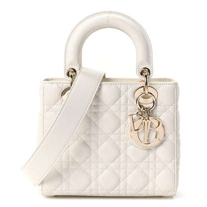 Christian Dior Lambskin Cannage Small My ABCDior Lady Dior White 1 of 10