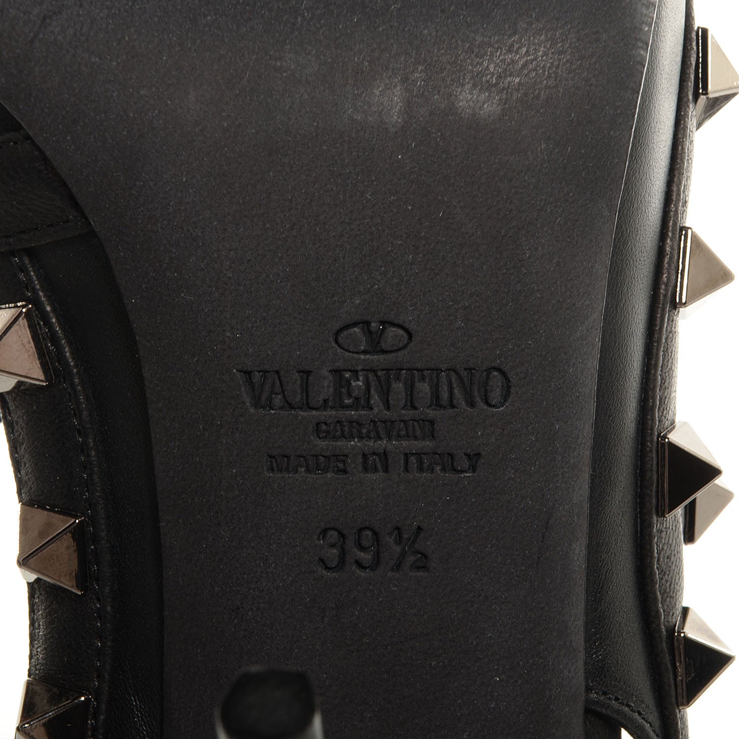 Valentino Garavani Calfskin Nappa Rockstud Ankle Strap 100mm Pumps 39.5 Black 5 of 6