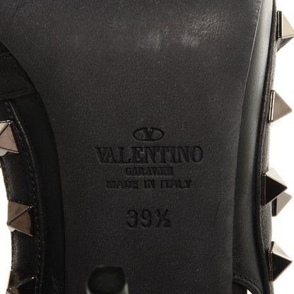 Valentino Garavani Calfskin Nappa Rockstud Ankle Strap 100mm Pumps 39.5 Black 5 of 6