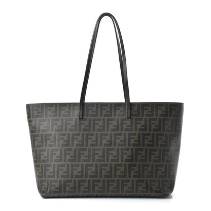 Fendi Zucca Spalmati Medium Roll Tote Tobacco Moro 1 of 10
