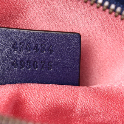 Gucci Velvet Matelasse GG Marmont Belt Bag 85 34 Cobalt Blue 6 of 10