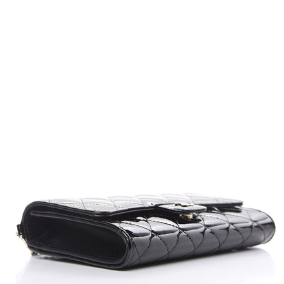 Chanel Patent Quilted Wallet On Removable Chain Black 4 of 13