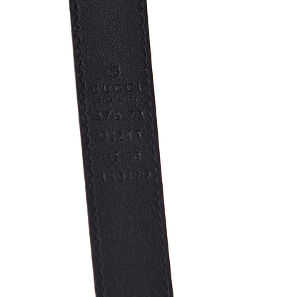 Gucci Textured Dollar Calfskin Bees And Stars Print Womens 20mm Belt 95 38 Black Gold 4 of 6