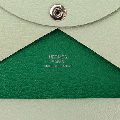 Hermes Chevre Mysore Verso Calvi Duo Card Case Vert Fizz Menthe 6 of 8