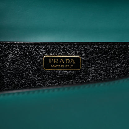 Prada City Calf Saffiano Cahier Bag Assenzio Black 6 of 8