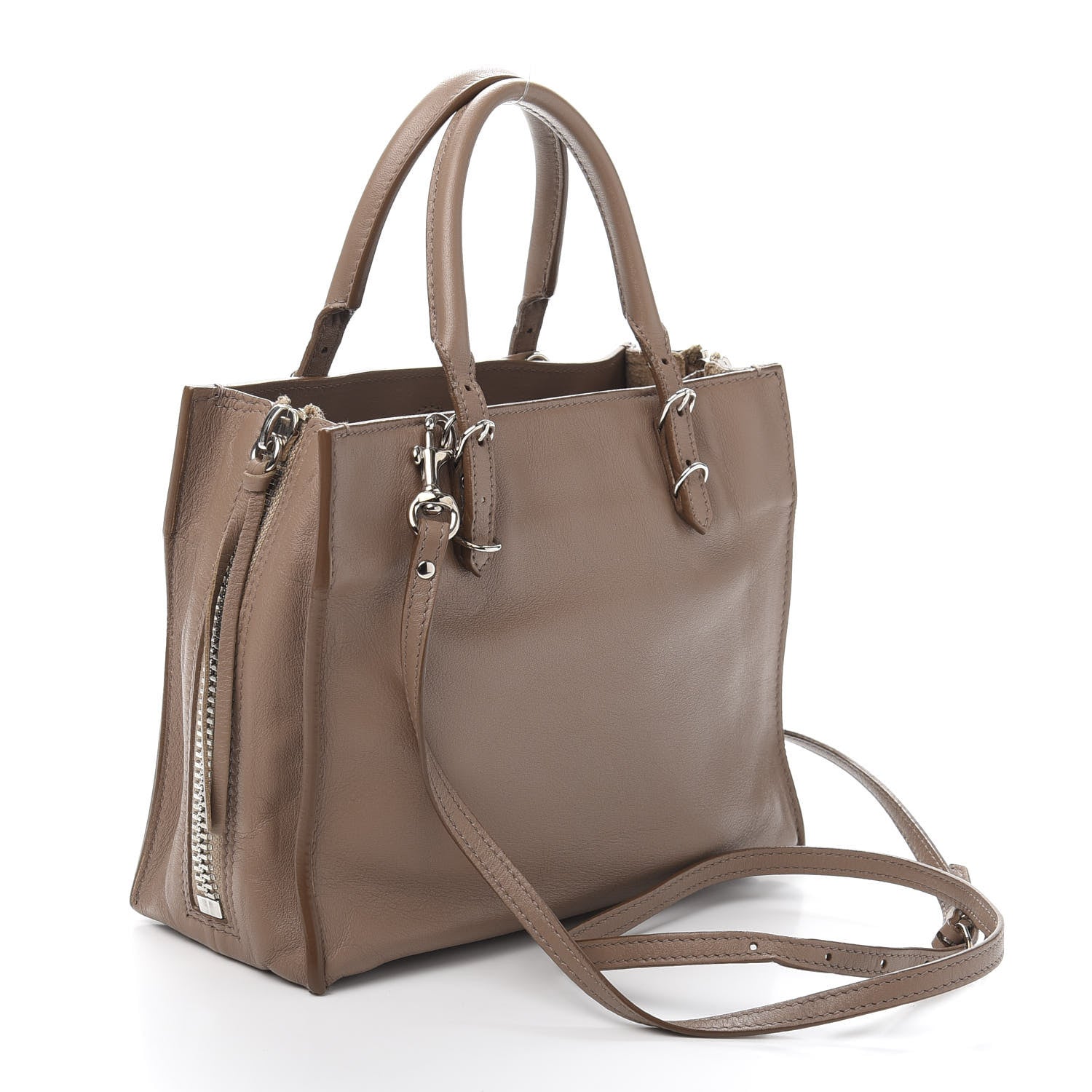 Balenciaga Calfskin Papier Mini A4 Zip Around Tote Beige Sable 4 of 12
