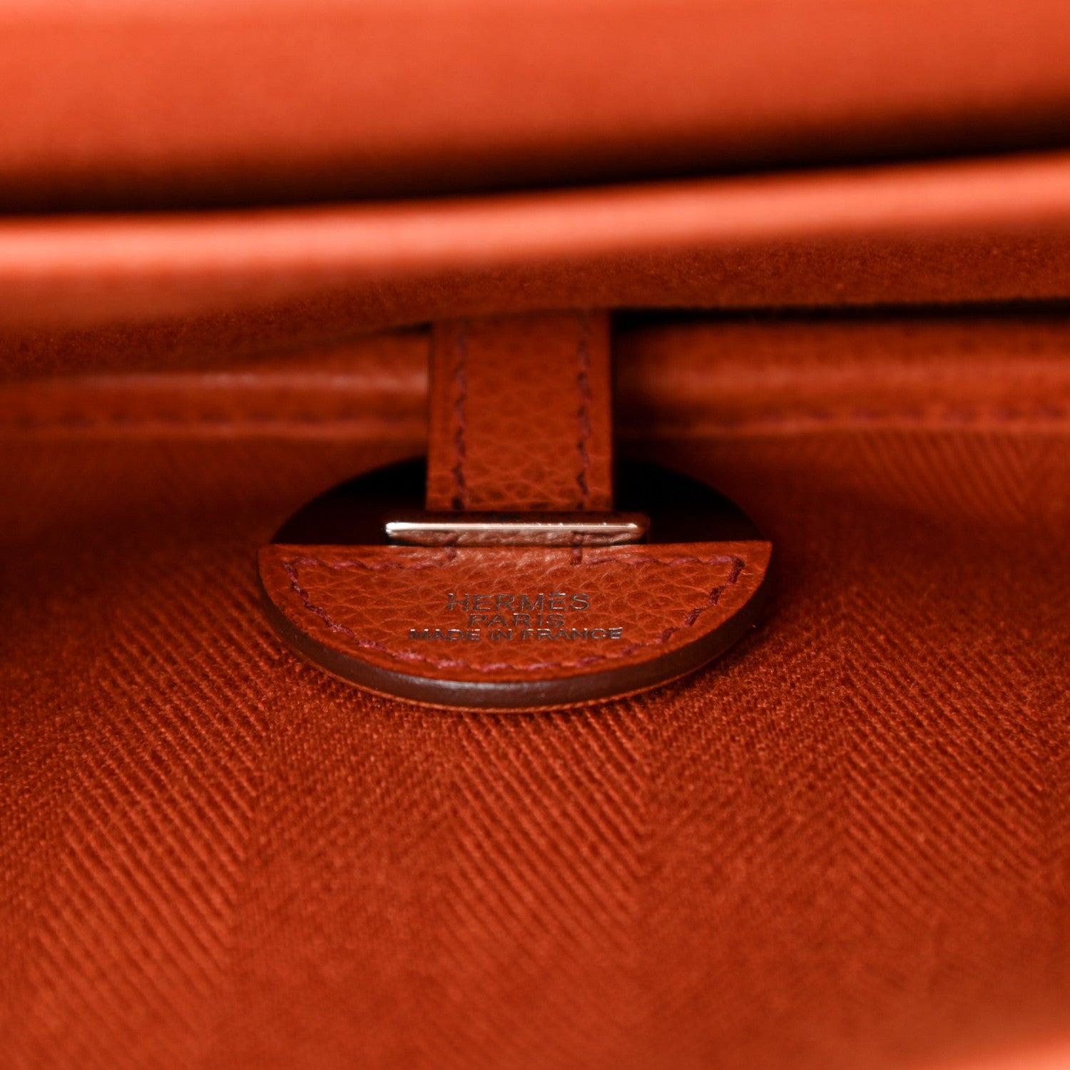 Hermes Vache Liegee Toile Sac Colorado MM Potiron 5 of 10