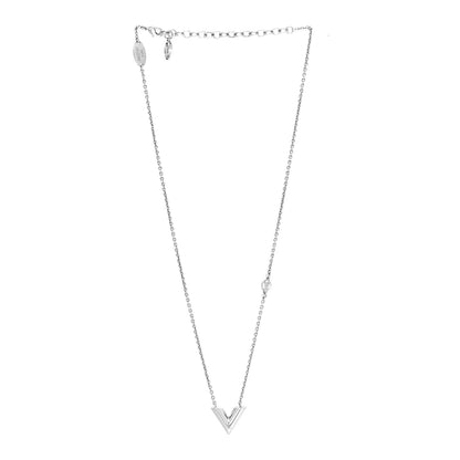 Louis Vuitton Metal Essential V Supple Necklace Silver 3 of 6