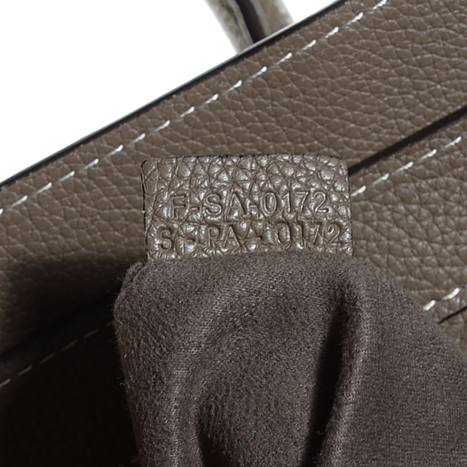 Celine Drummed Calfskin Mini Luggage Souris 8 of 8
