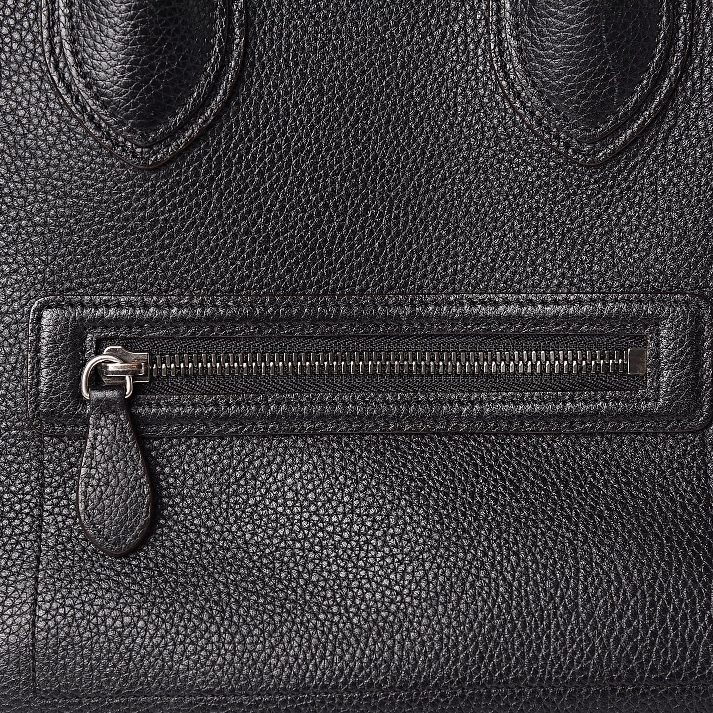 Drummed Calfskin Mini Luggage Black