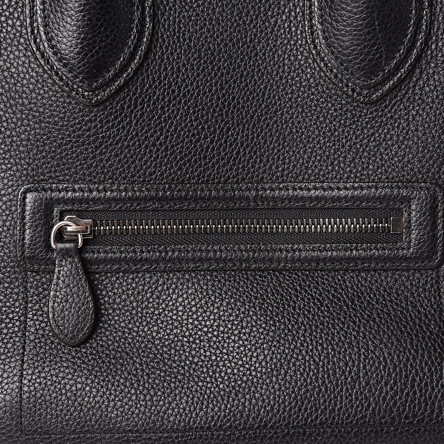 Celine Drummed Calfskin Mini Luggage Black 11 of 20