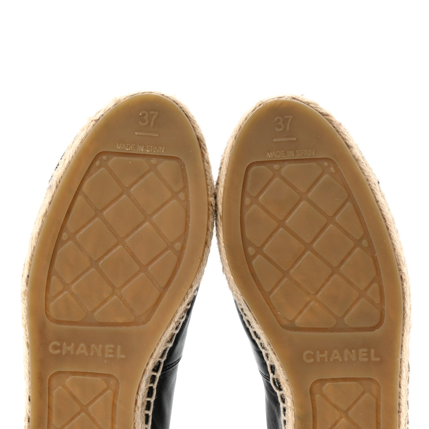 Chanel Lambskin CC Espadrilles 37 Black 7 of 11