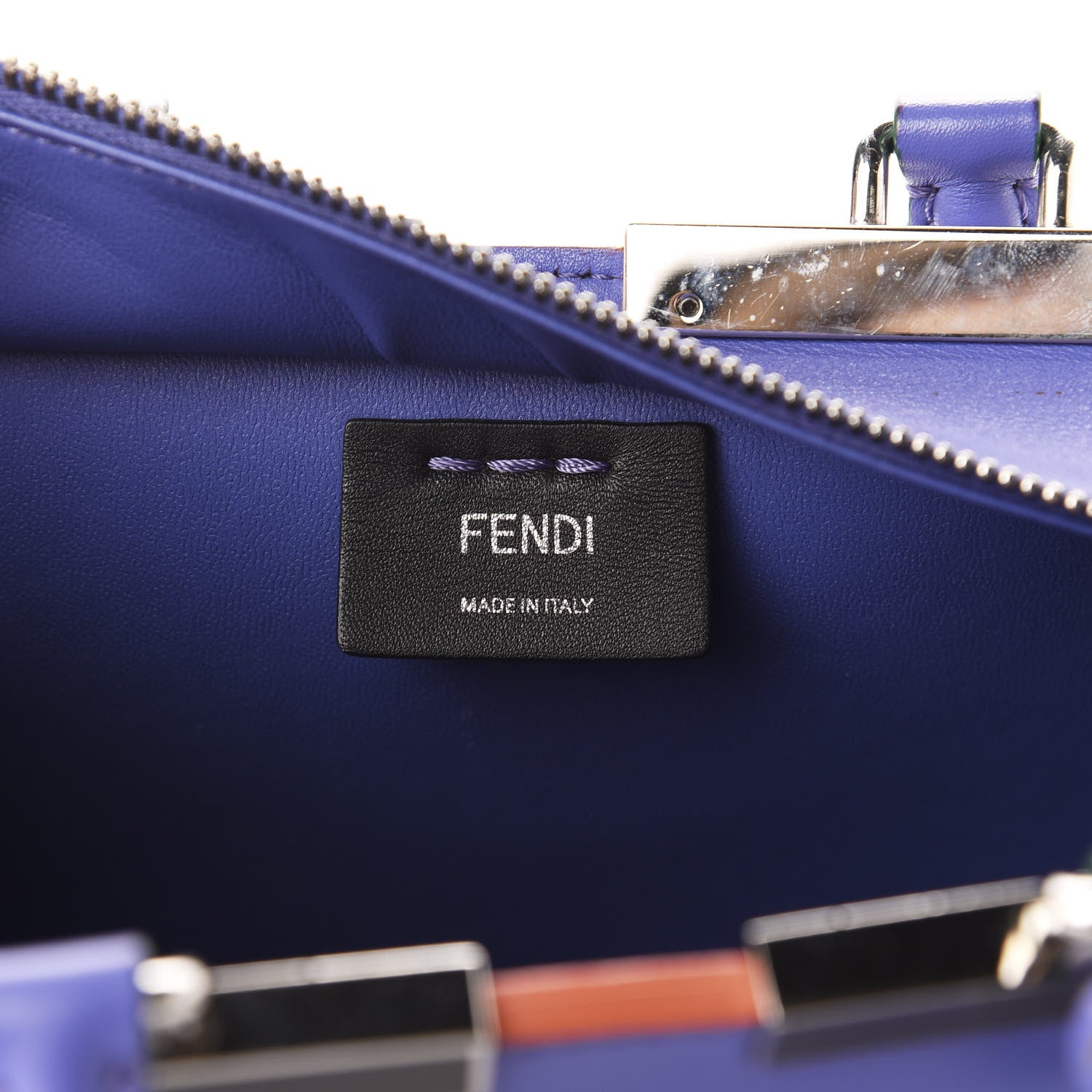 Fendi Vitello Dolce Mini 3jours Tote Viola Cassis 8 of 10