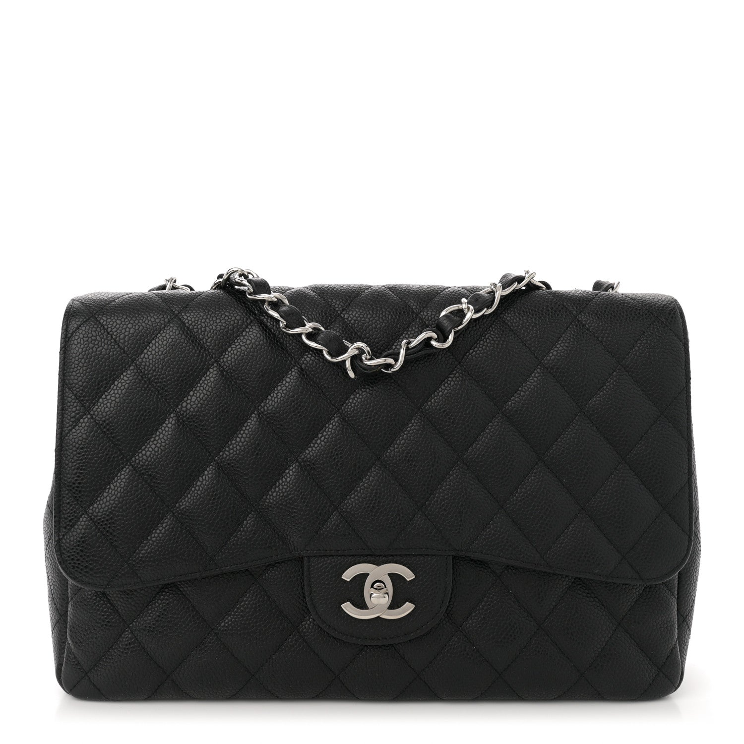 Chanel Caviar Quilted Jumbo Single Flap Black 1 of 13