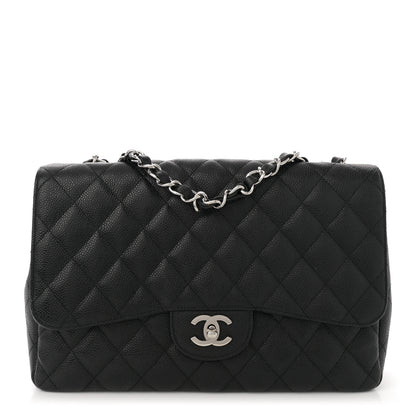 Chanel Caviar Quilted Jumbo Single Flap Black 1 of 13